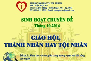 SH Chuyên đề (10/2014): Giáo Hội, thánh nhân hay tội nhân?