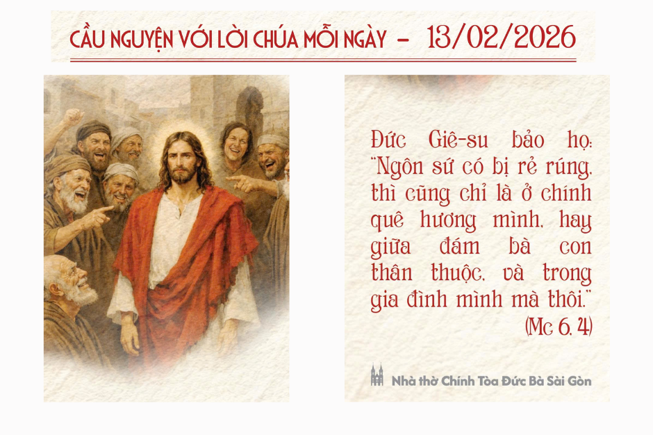 Cầu nguyện với Lời Chúa mỗi ngày - 13/2/2026