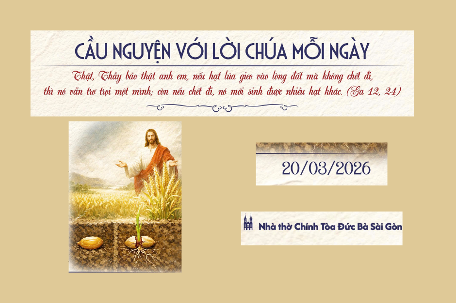 Cầu nguyện với Lời Chúa mỗi ngày - 20/03/2026