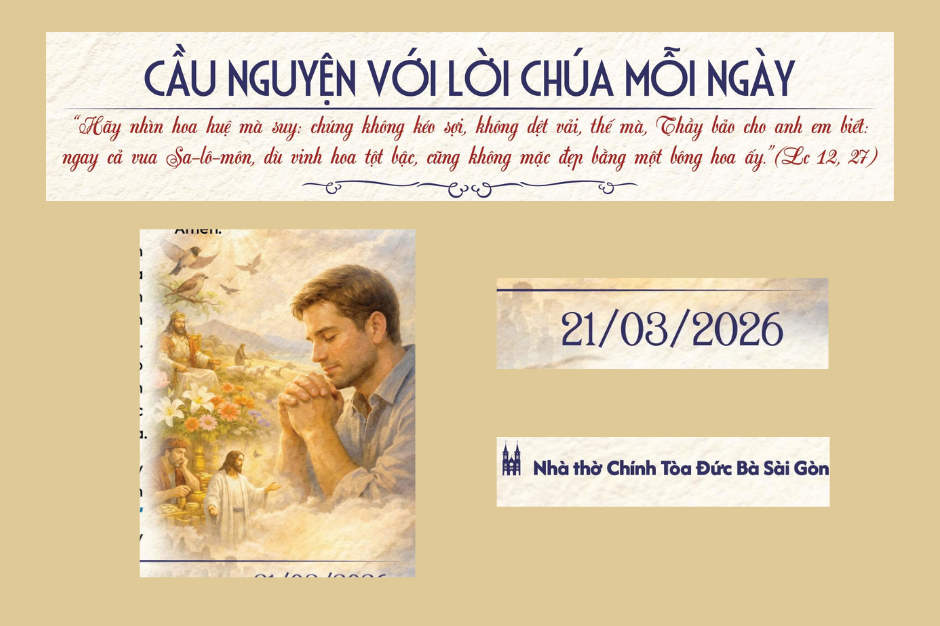 Cầu nguyện với Lời Chúa mỗi ngày - 21/03/2026