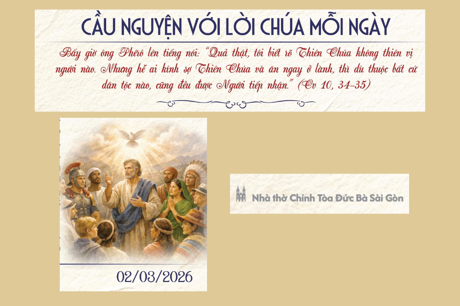 Cầu nguyện với Lời Chúa mỗi ngày - 02/03/2026