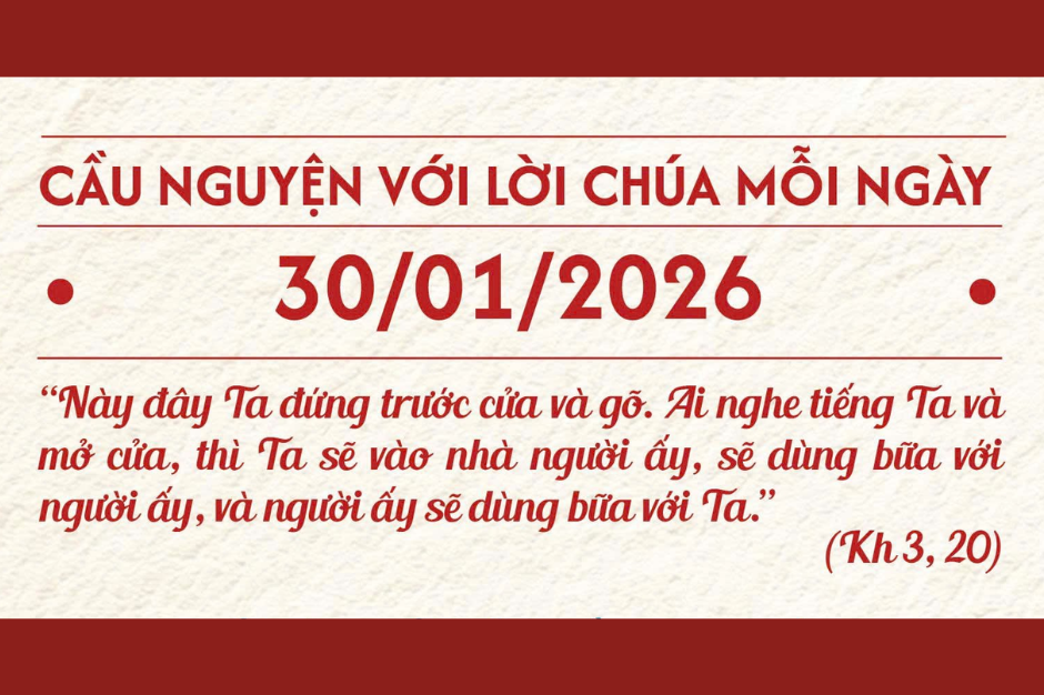 Cầu nguyện với Lời Chúa mỗi ngày - 30/01/2026