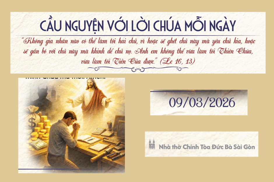 Cầu nguyện với Lời Chúa mỗi ngày - 09/03/2026