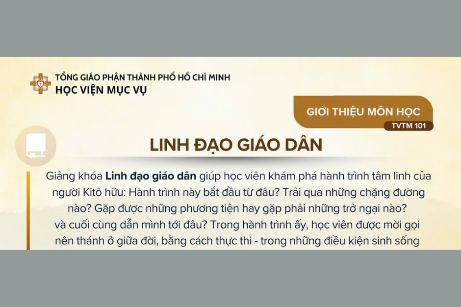 Học viện Mục vụ - Linh đạo Giáo dân