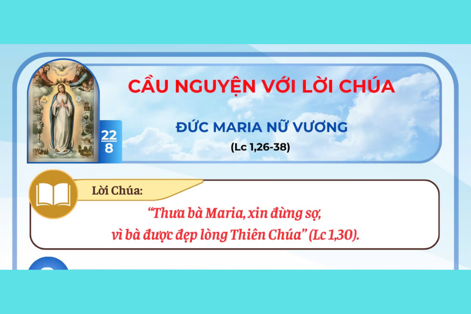 Cầu nguyện với Lời Chúa - Lễ nhớ - Đức Maria Nữ Vương