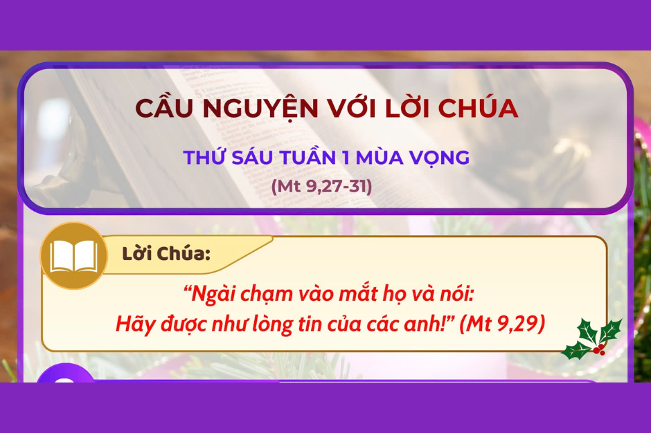 Cầu nguyện với Lời Chúa - Thứ Sáu tuần 1 Mùa Vọng