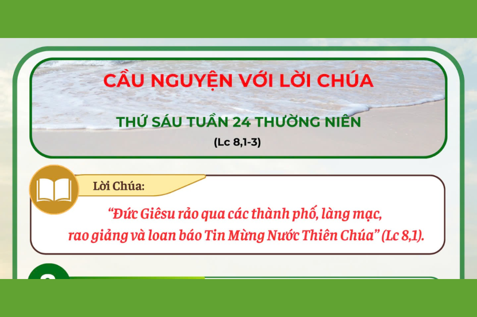 Cầu nguyện với Lời Chúa - Thứ Sáu tuần 24 thường niên