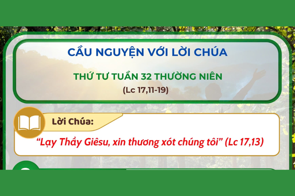 Cầu nguyện với Lời Chúa - Thứ Tư tuần 32 thường niên