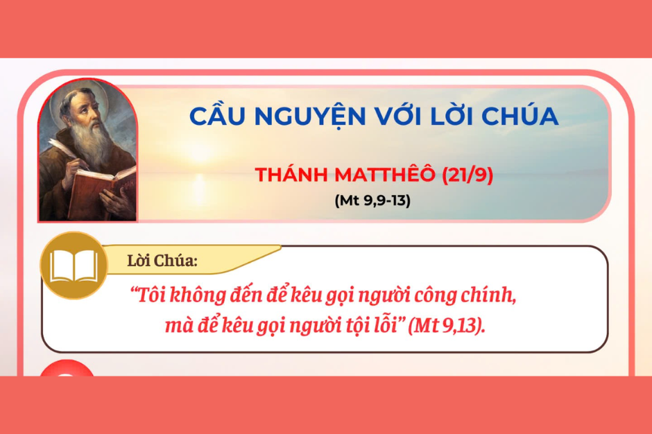 Cầu nguyện với Lời Chúa - Lễ kính thánh Matthêu Tông đồ