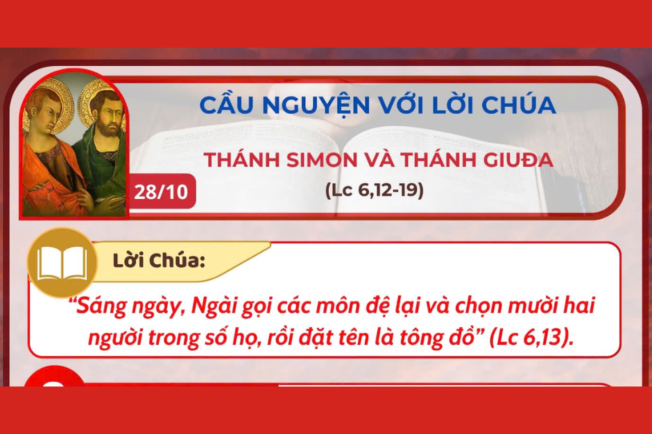 Cầu nguyện với Lời Chúa - Lễ kính Thánh Simon và Thánh Giuđa, tông đồ