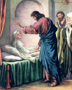Daily Meditation: ``Laying his hands on each one, He healed them...``