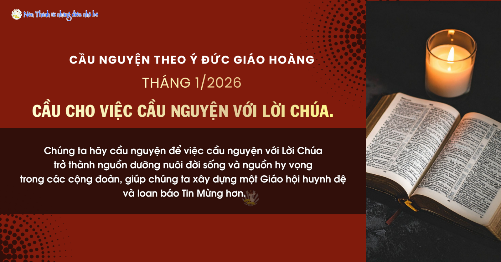 Ý cầu nguyện tháng 1.2026