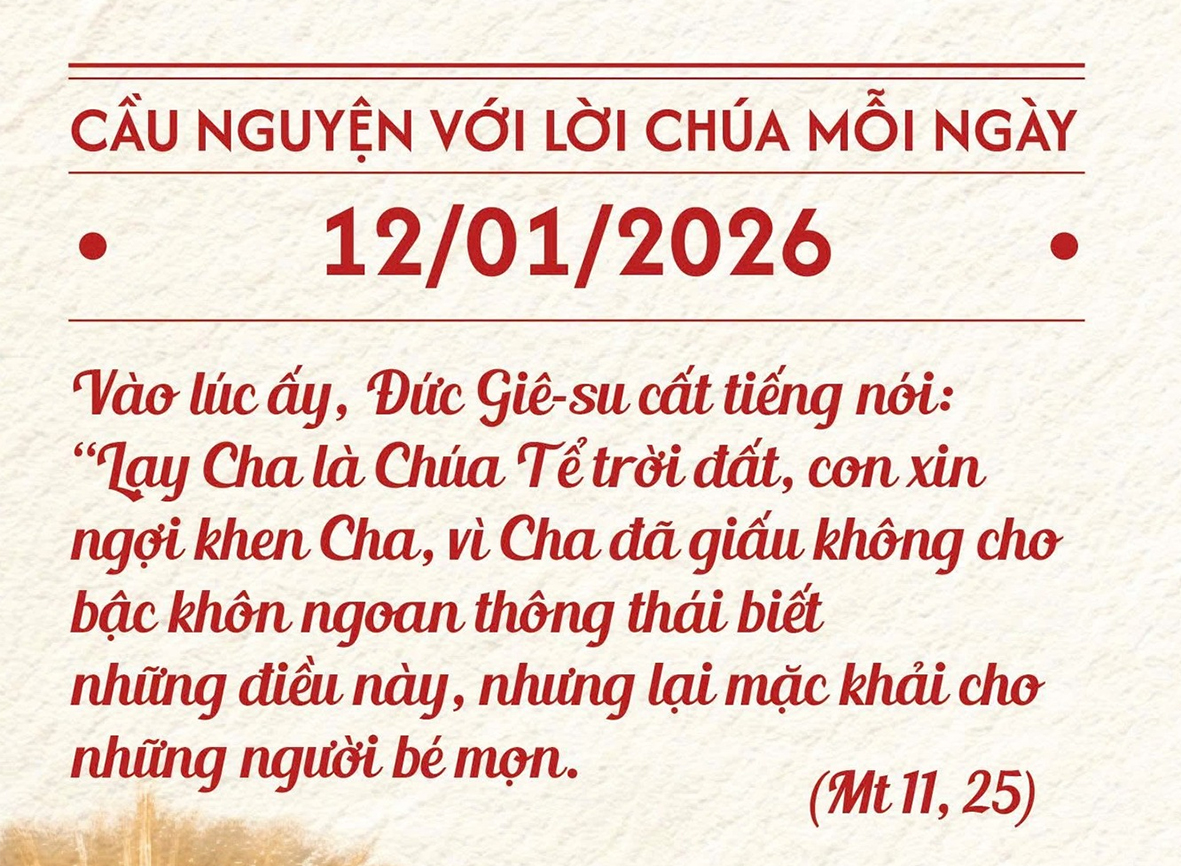 Cầu nguyện với Lời Chúa mỗi ngày - 12/01/2026