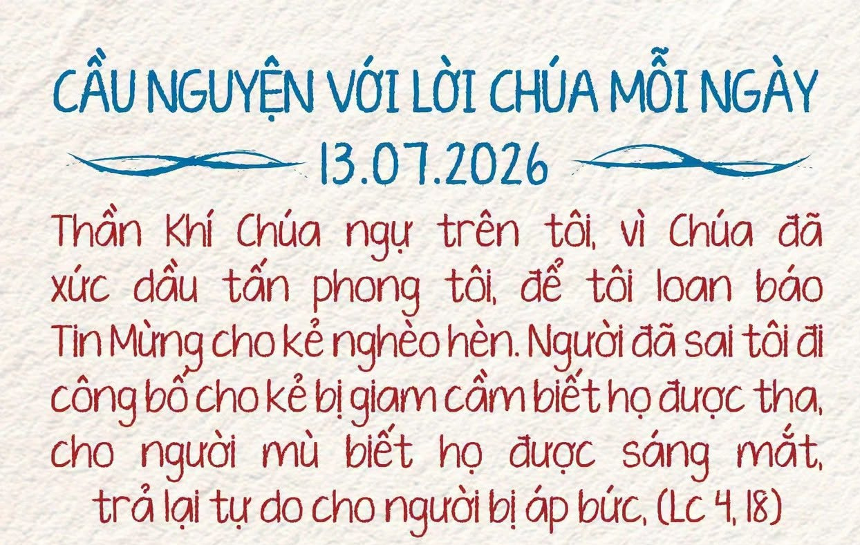 Cầu nguyện với Lời Chúa mỗi ngày - 13/7/2026
