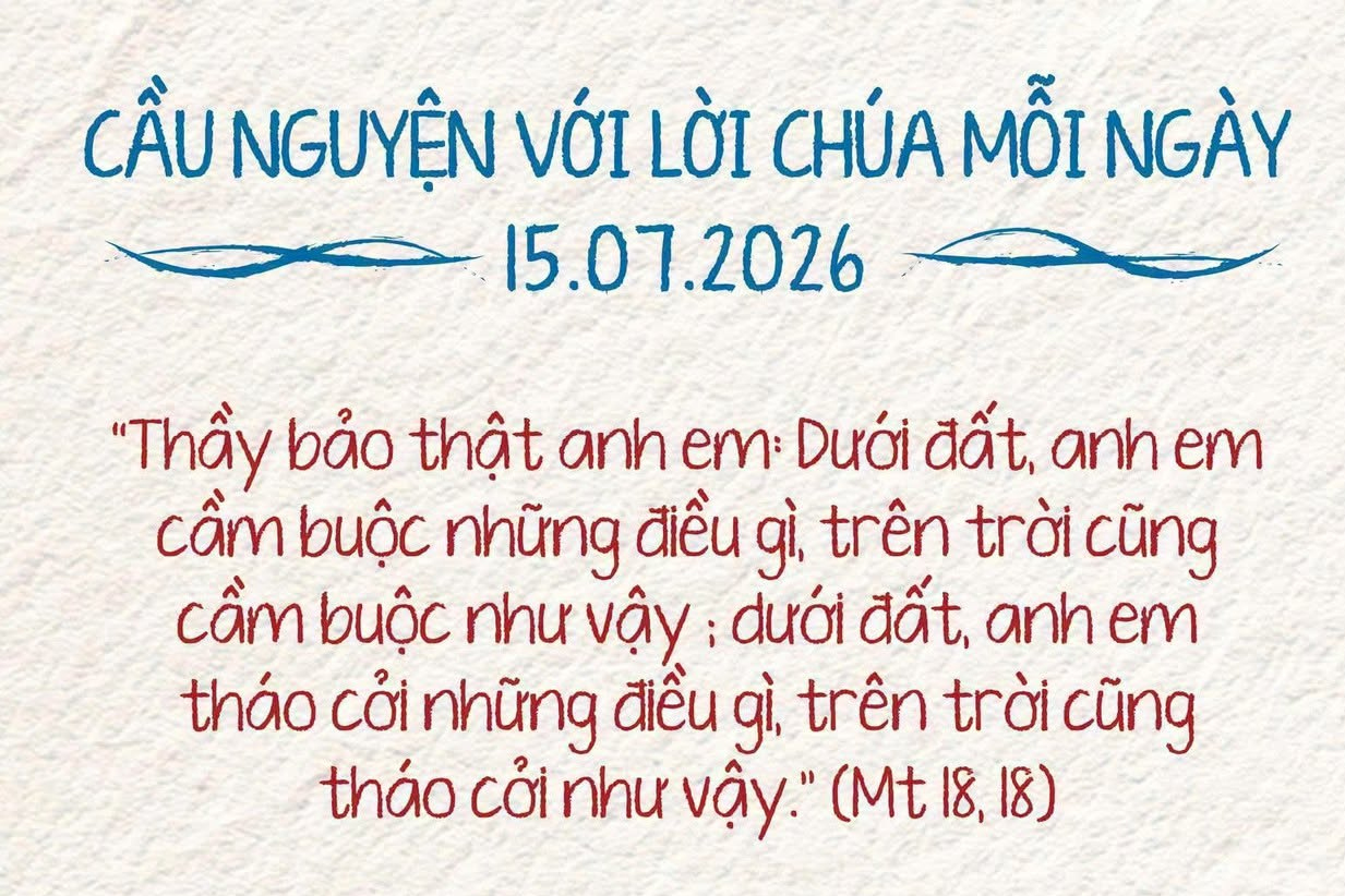 Cầu nguyện với Lời Chúa mỗi ngày - 15/7/2026