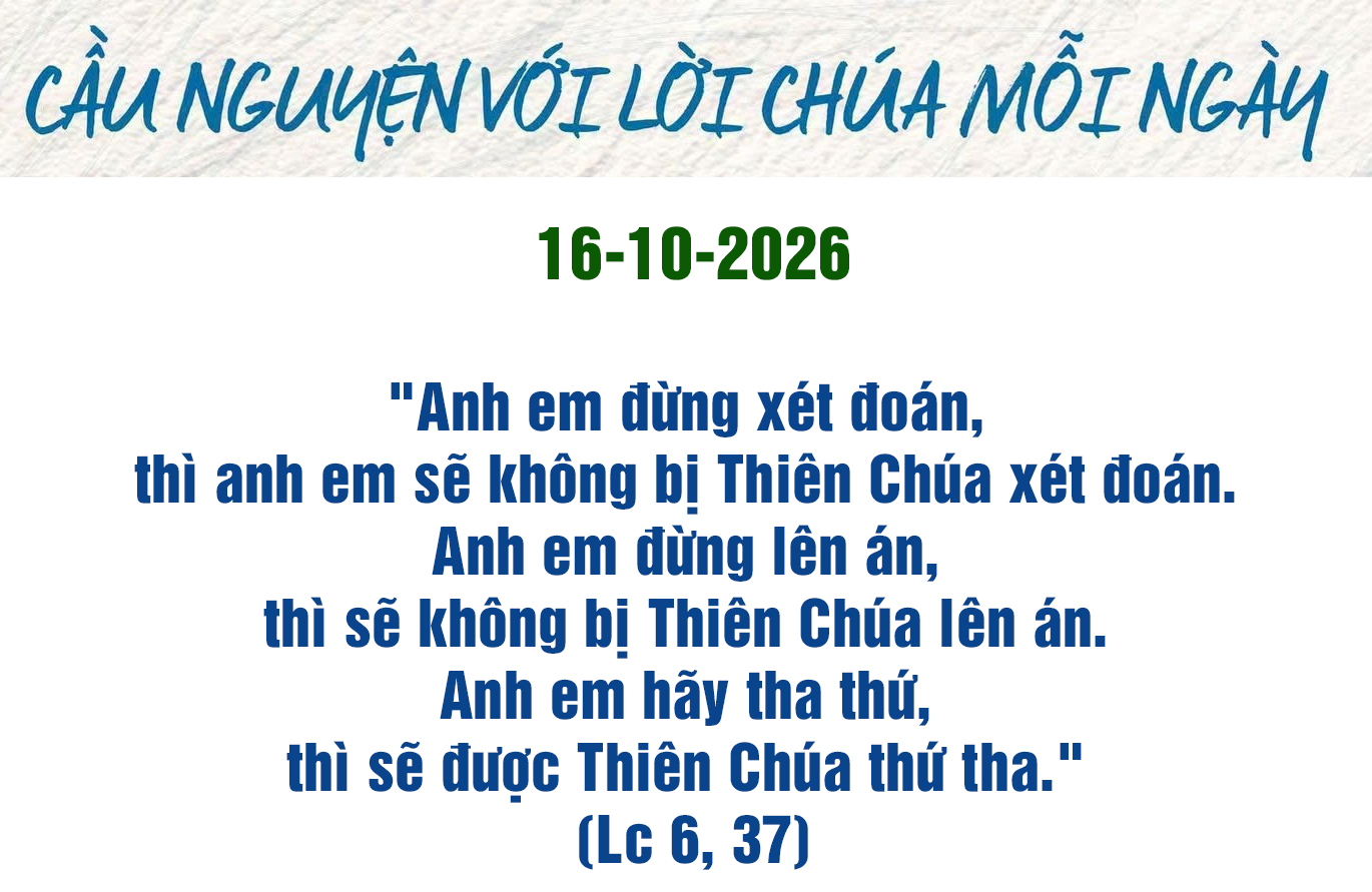 Cầu nguyện với Lời Chúa mỗi ngày - 16/10/2026