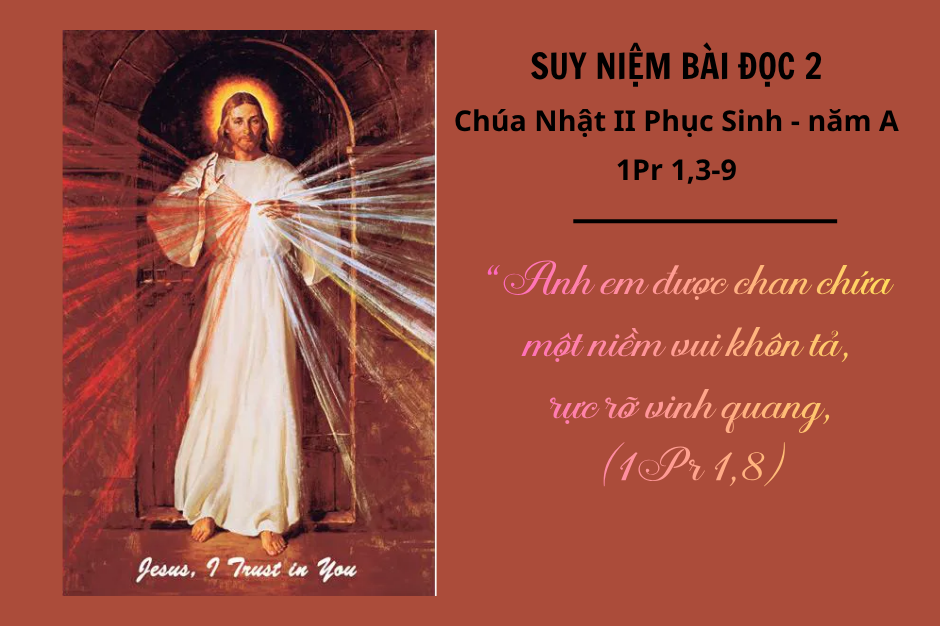 Suy niệm Bài đọc 2 - Chúa Nhật II Phục Sinh năm A - 1Pr 1,3-9 - Chan chứa niềm vui