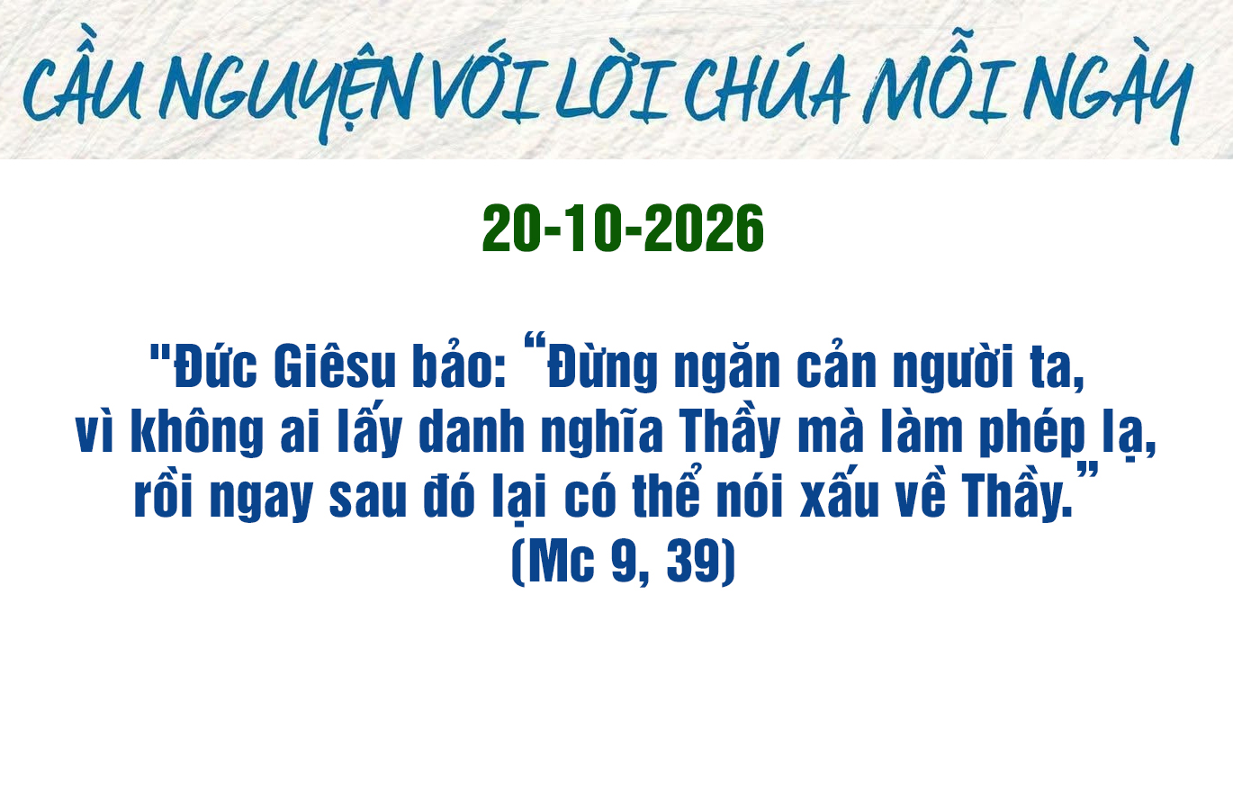 Cầu nguyện với Lời Chúa mỗi ngày - 20/10/2026