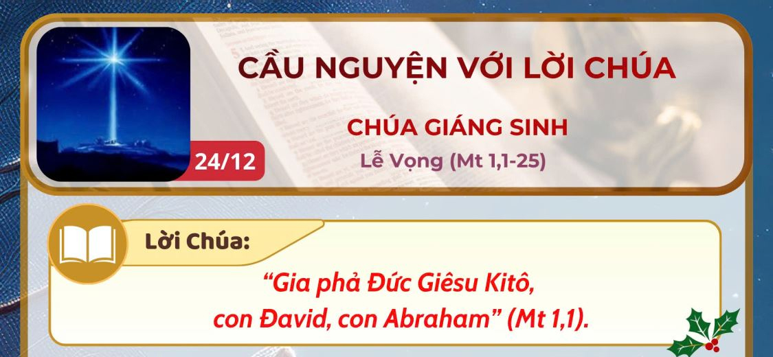 Cầu nguyện với Lời Chúa: Ngày 24 tháng 12