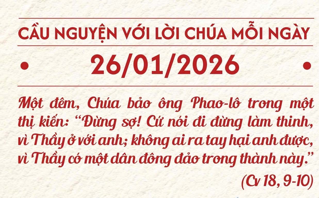 Cầu nguyện với Lời Chúa mỗi ngày - 26/01/2026