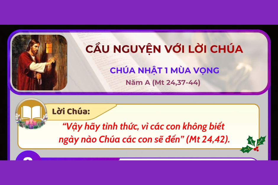 Cầu nguyện với Lời Chúa - Chúa Nhật 1 Mùa Vọng năm A