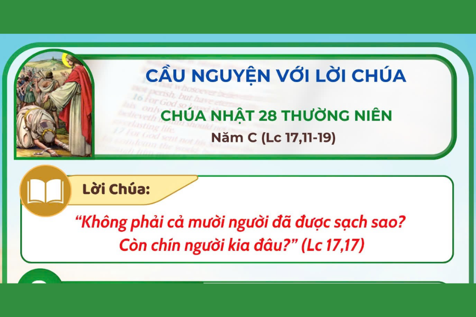 Cầu nguyện với Lời Chúa - Chúa Nhật tuần 28 thường niên - Năm C