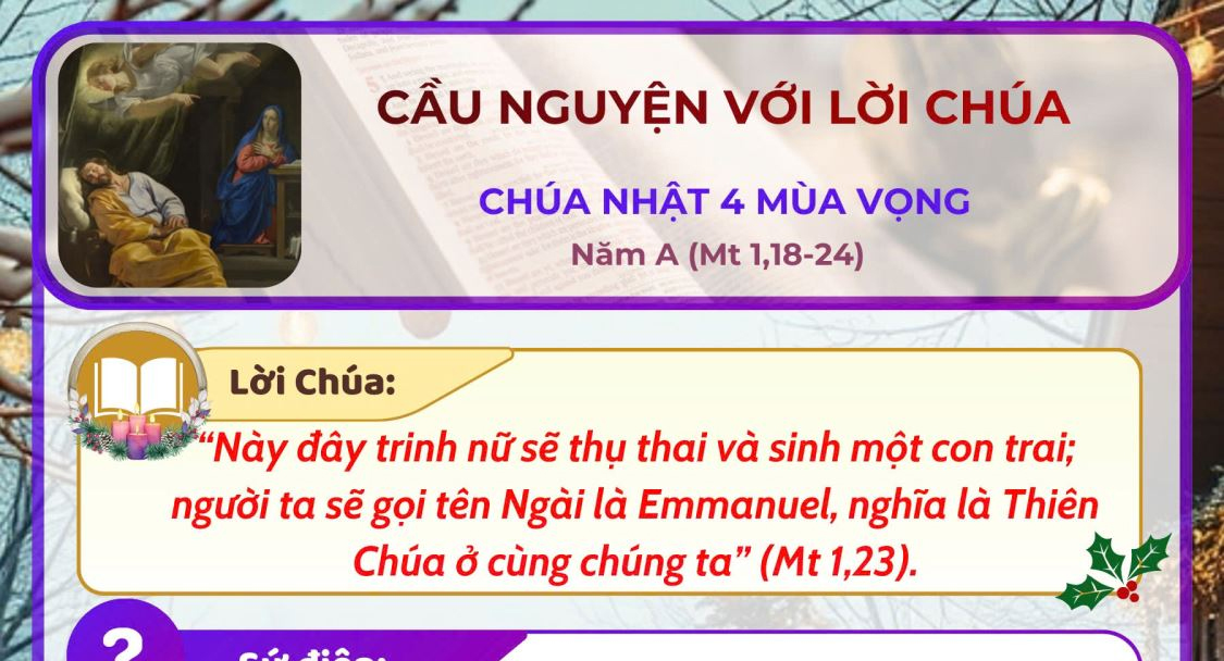 Cầu nguyện với Lời Chúa: Chúa Nhật 4 Mùa Vọng
