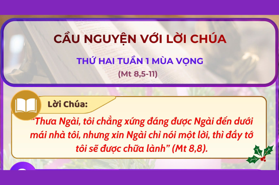 Cầu nguyện với Lời Chúa - Thứ Hai tuần 1 Mùa Vọng