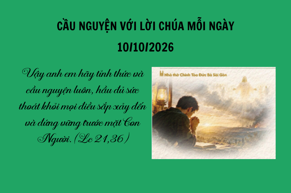 Cầu nguyện với Lời Chúa mỗi ngày - 12/10/2026