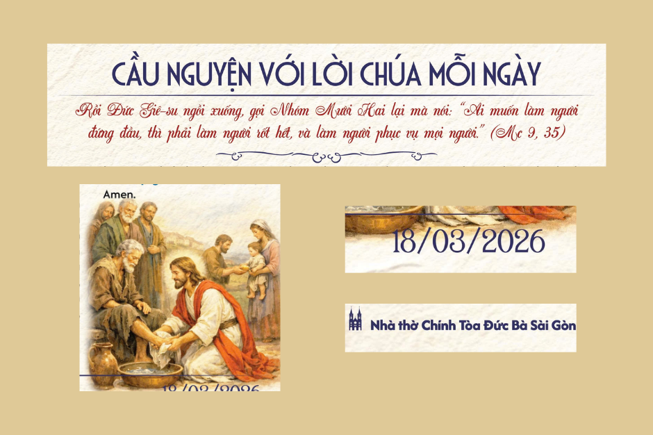 Cầu nguyện với Lời Chúa mỗi ngày - 18/03/2026