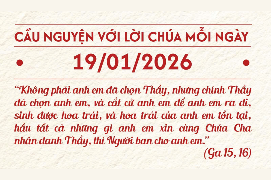 Cầu nguyện với Lời Chúa mỗi ngày - 19/01/2026