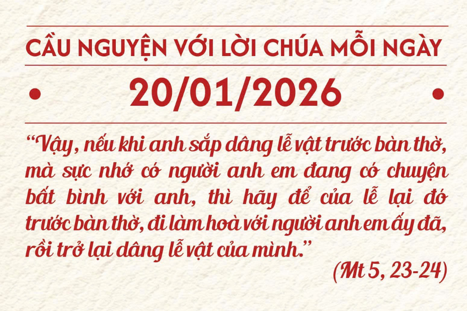 Cầu nguyện với Lời Chúa mỗi ngày - 20/01/2026