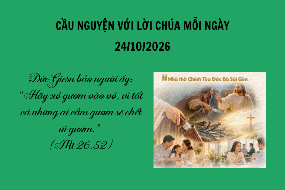 Cầu nguyện với Lời Chúa mỗi ngày - 24/10/2026
