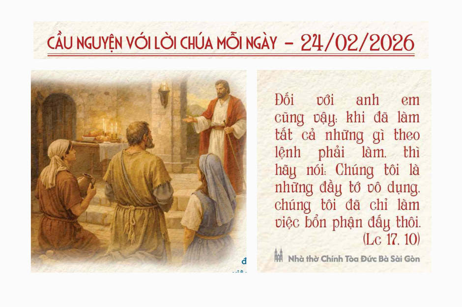 Cầu nguyện với Lời Chúa mỗi ngày - 24/02/2026
