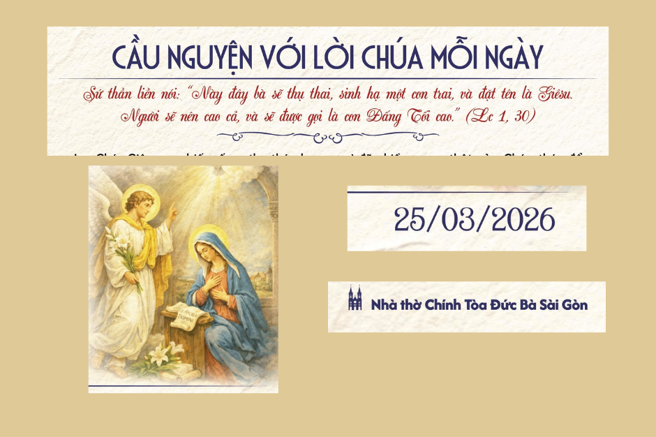 Cầu nguyện với Lời Chúa mỗi ngày - 25/03/2026