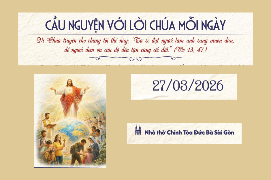 Cầu nguyện với Lời Chúa mỗi ngày - 27/03/2026