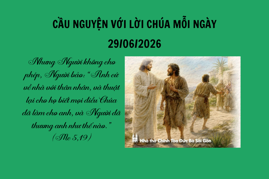 Cầu nguyện với Lời Chúa mỗi ngày - 29/06/2026