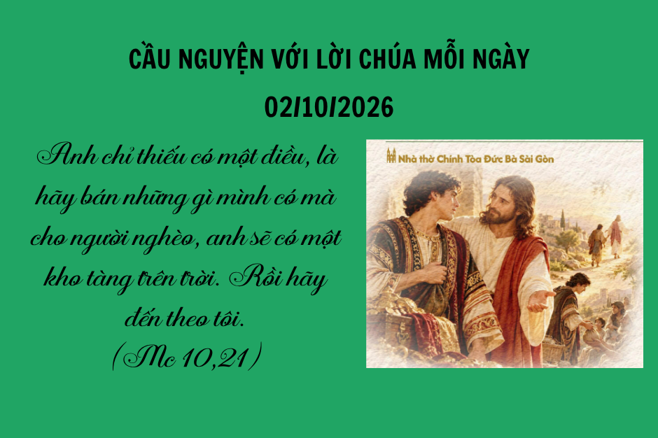 Cầu nguyện với Lời Chúa mỗi ngày - 02/10/2026