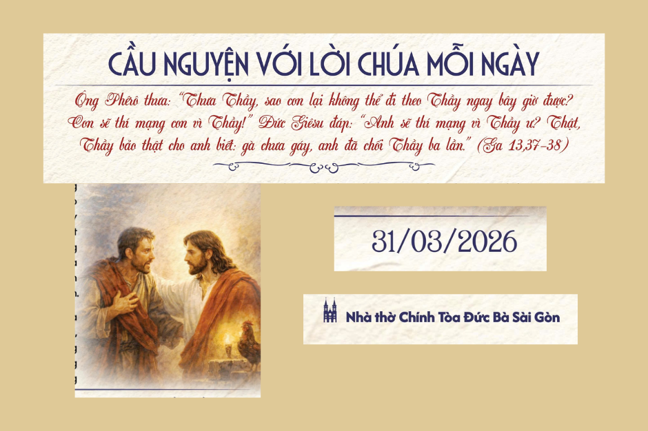 Cầu nguyện với Lời Chúa mỗi ngày - 31/03/2026