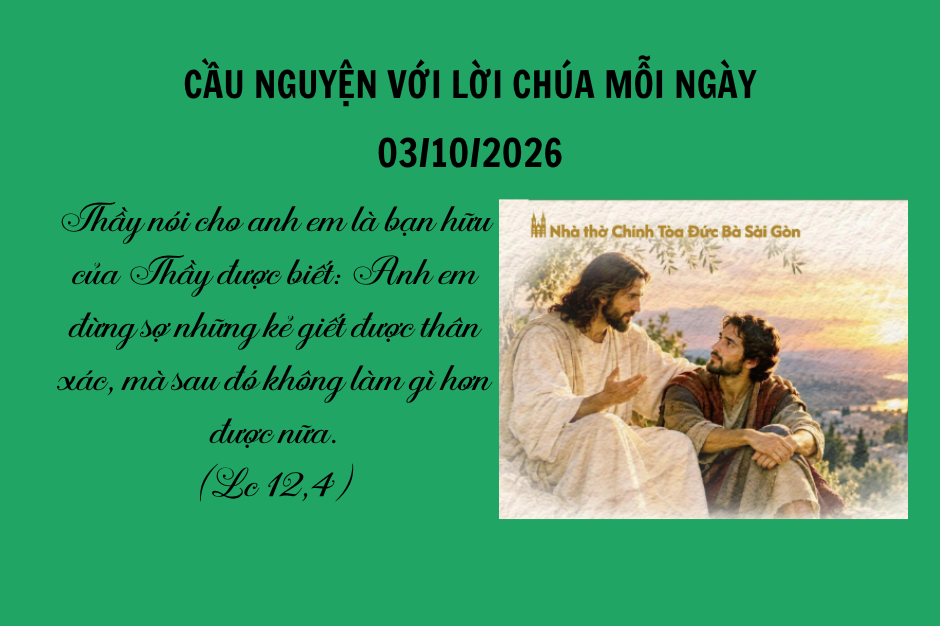 Cầu nguyện với Lời Chúa mỗi ngày - 03/10/2026