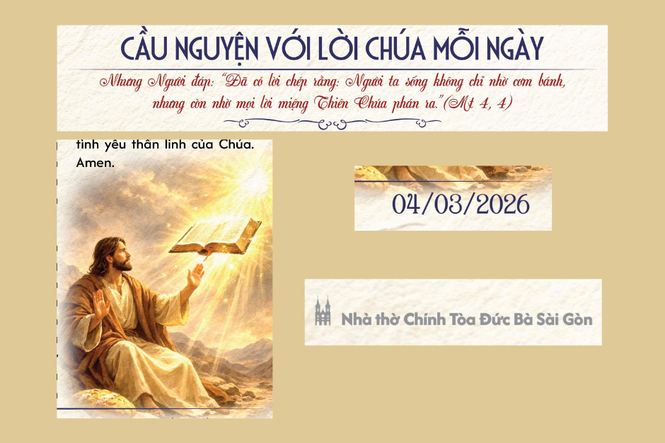 Cầu nguyện với Lời Chúa mỗi ngày - 04/03/2026