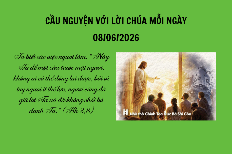 Cầu nguyện với Lời Chúa mỗi ngày - 08/06/2026