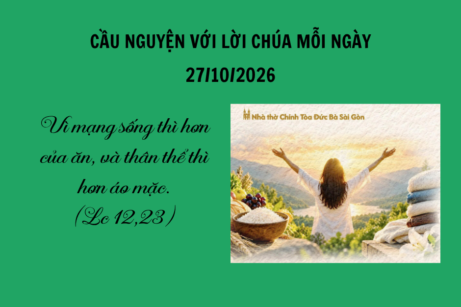 Cầu nguyện với Lời Chúa mỗi ngày - 27/10/2026