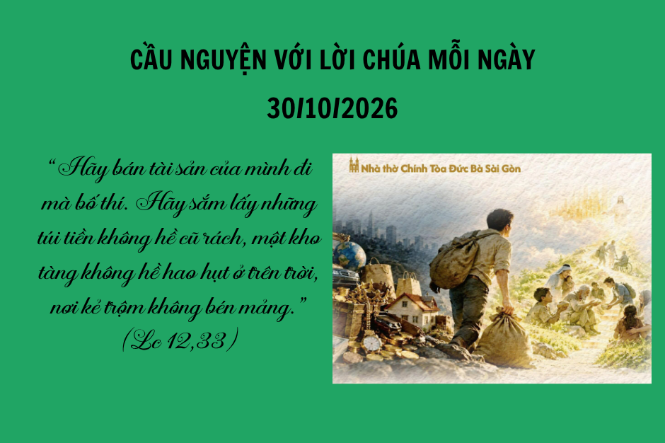 Cầu nguyện với Lời Chúa mỗi ngày - 30/10/2026