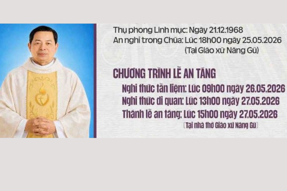 Cáo phó: Linh mục Phêrô Lê Thành Khoái qua đời