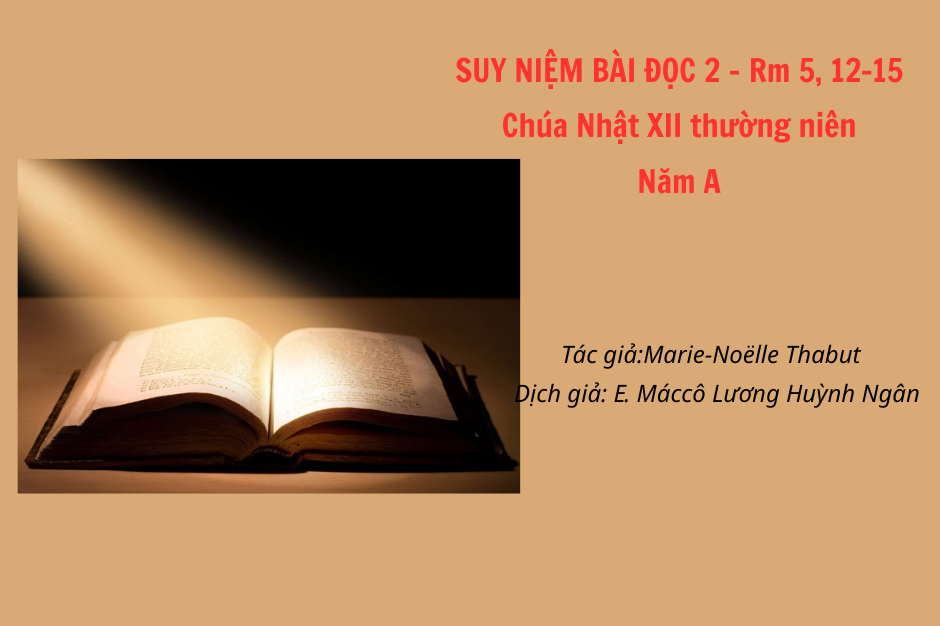 Suy niệm Bài đọc 2 - Chúa Nhật XII thường niên năm A - Rm 5, 12-15 - Ân sủng của Thiên Chúa
