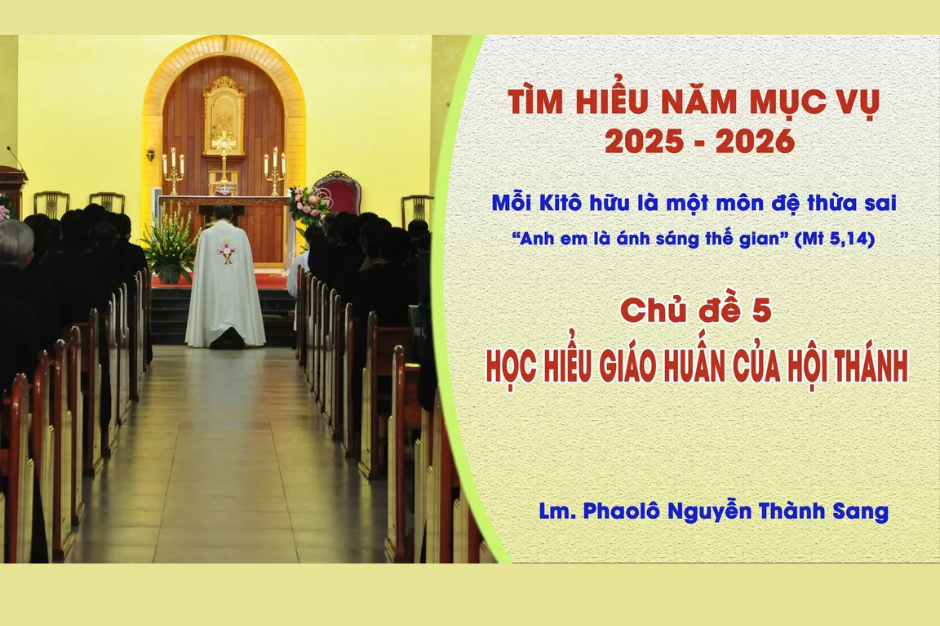 Tìm hiểu năm mục vụ 2025-2026: Mỗi Kitô hữu là một môn đệ thừa sai - Học hiểu giáo huấn của Hội thánh