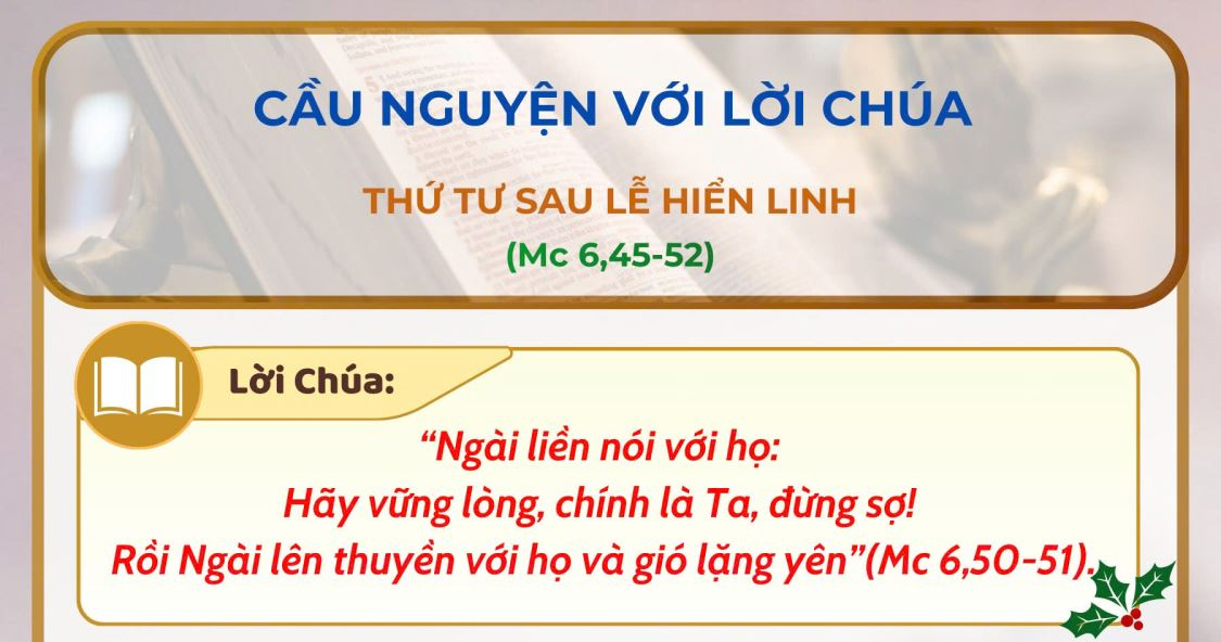 Cầu nguyện với Lời Chúa: thứ Tư sau lễ Hiển Linh năm A