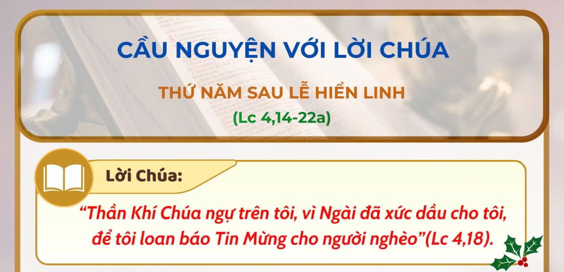 Cầu nguyện với Lời Chúa: thứ Năm sau lễ Hiển Linh năm A