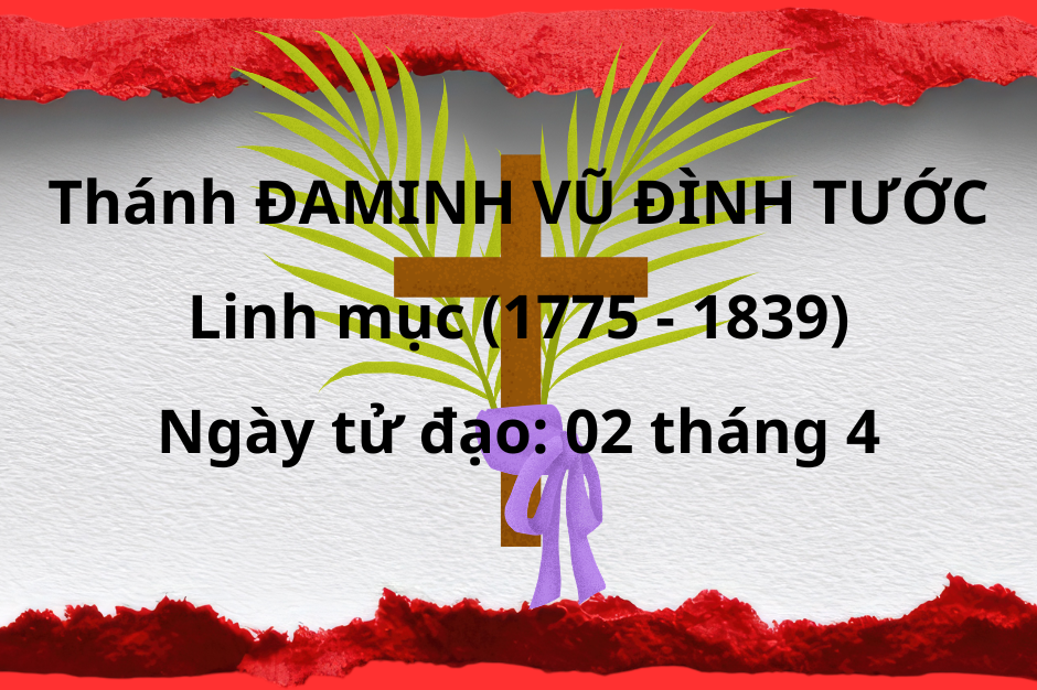 Thánh Đaminh Vũ Đình Tước, tử đạo ngày 02 tháng 4 năm 1839